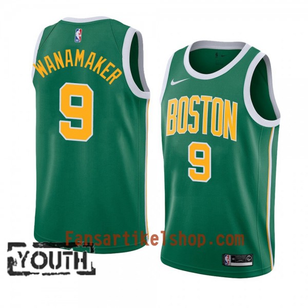 Boston Celtics Trikot Bradley Wanamaker 9 2018-19 Nike Grün Swingman - Kinder